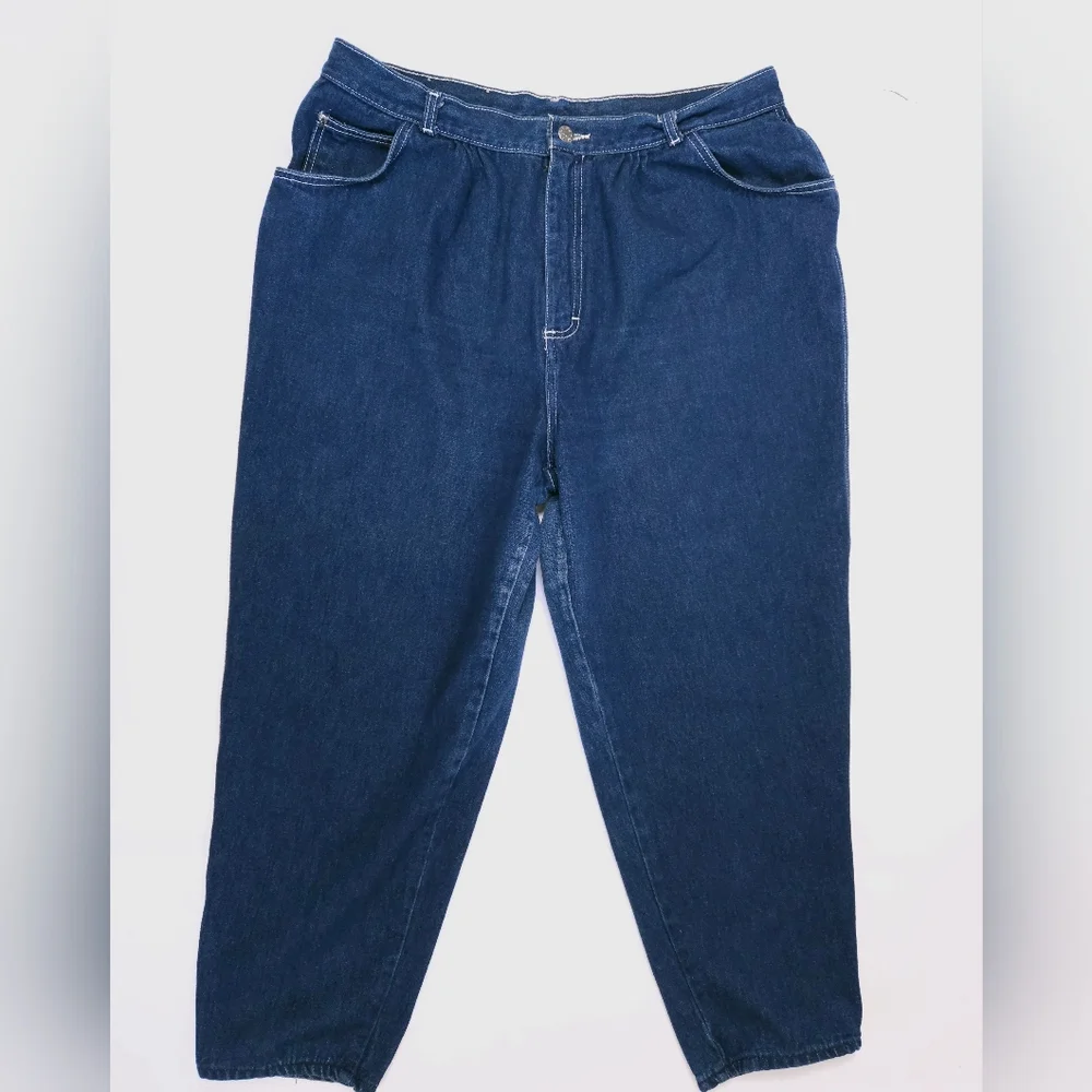 Gitano Vintage 80s Womens High Waisted Denim Jeans Size 38 Short Dark Wash - Picture 2 of 15